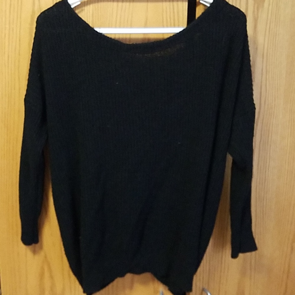 Open back express sweater